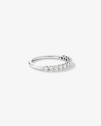 Bague De Mariage En Diamant De Laboratoire Rond Brillant De 0,60 Carat Poids Total Sertie De Griffes En Or Blanc 14 Carats