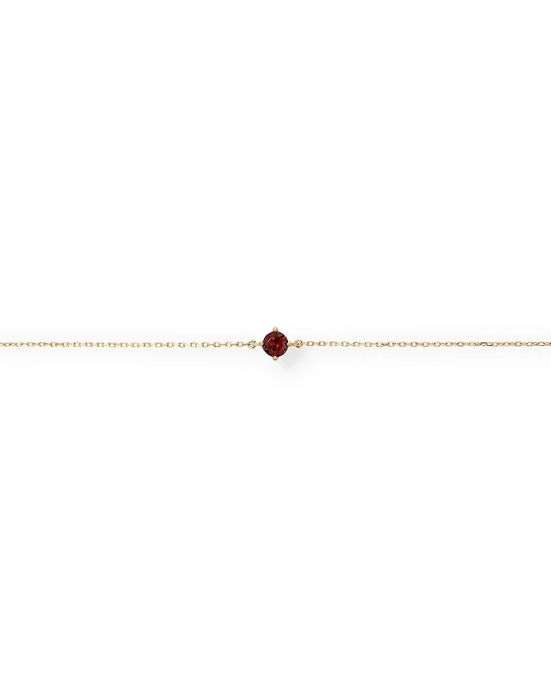 19cm (7.5") Bracelet with Garnet in 10kt Yellow Gold