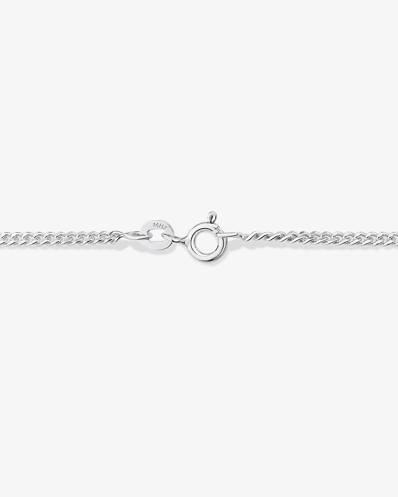 50cm (20") 2mm Width Curb Chain in Sterling Silver