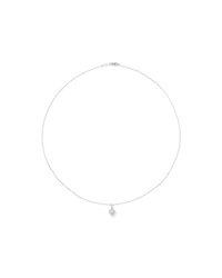 Heart Shape Cubic Zirconia Halo Pendant Necklace in Sterling Silver