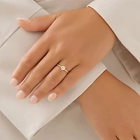 Certified Solitaire Engagement Ring with a 0.50 Carat TW Diamond in 18kt White Gold