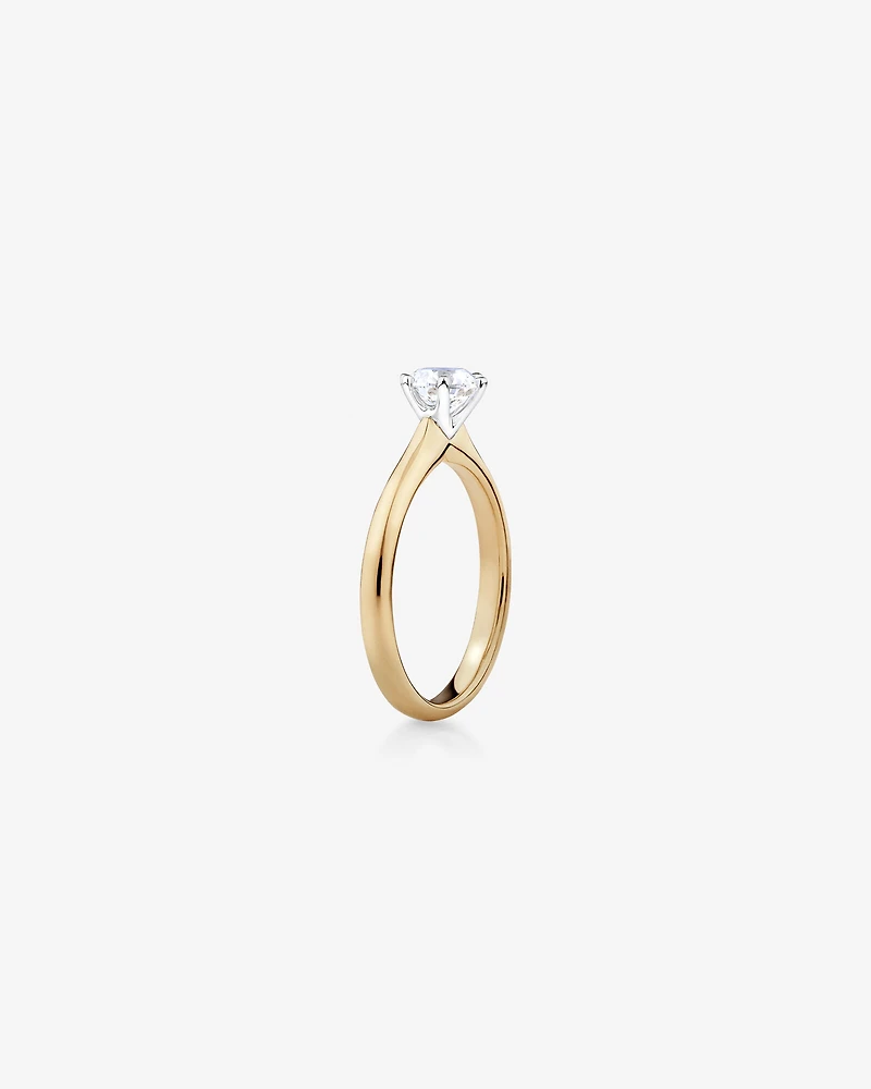Certified Solitaire Engagement Ring with a 3/4 Carat TW Diamond in 18kt White Gold