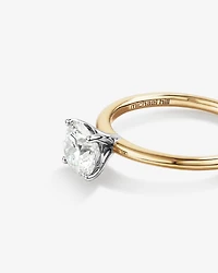 Carat TW Round Brilliant Laboratory-Grown Diamond Solitaire Engagement Ring in 14kt Gold