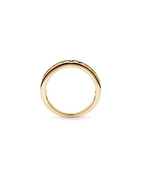 Bague De Mariage En Diamant De Laboratoire Rond Brillant De 1,00 Carat Poids Total Sertie En Canal En Or Jaune 14 Carats