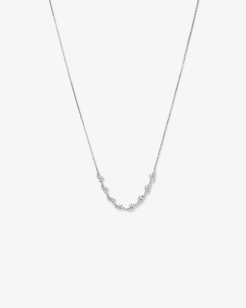 Cubic Zirconia Vine Necklace in Sterling Silver