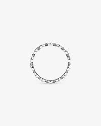 Bague Signature Connect Courbée avec Diamant en Argent Sterling