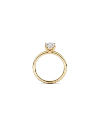 Carat TW Oval Laboratory-Grown Diamond Solitaire Engagement Ring in 14kt White Gold