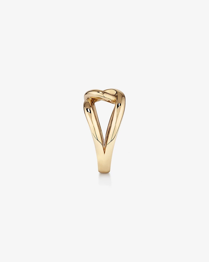Round Bold Link Ring in 10kt Yellow Gold