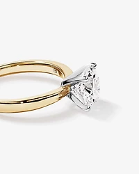 2.00 Carat TW Round Brilliant Lab-Grown Diamond Solitaire Engagement Ring in 14kt Yellow and White Gold