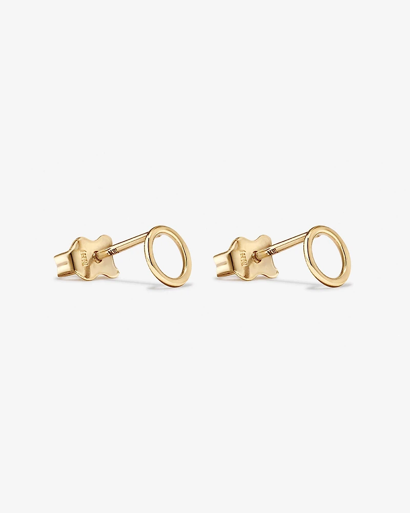 5mm Circle Stud Earrings in 10kt Yellow Gold