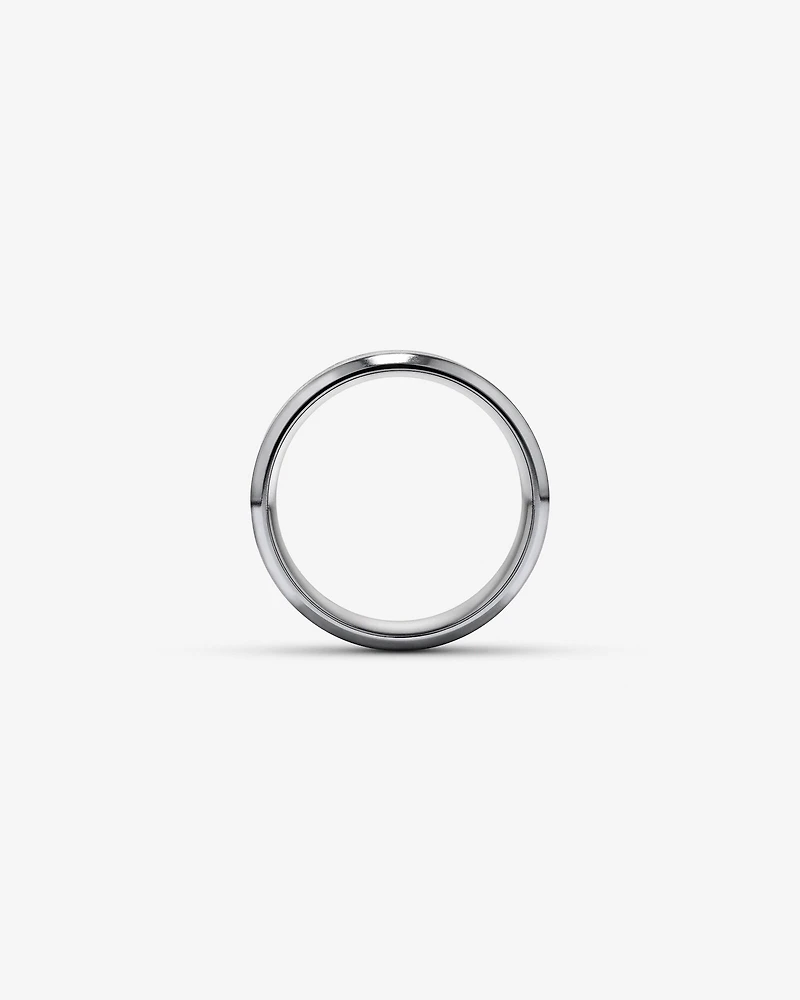 8mm Black Titanium Bevelled Edge Wedding Band