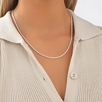 50cm (20") 2mm-2.5mm Width Rope Chain in Sterling Silver