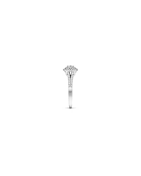 0.30 Carat TW Cushion Cluster Halo Diamond Ring in 10kt White Gold