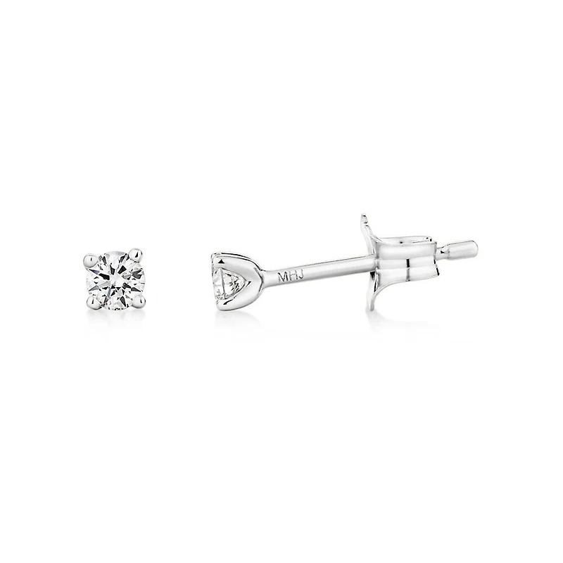 Stud Earrings with 1/7 Carat TW of Diamonds in 10kt Yellow Gold
