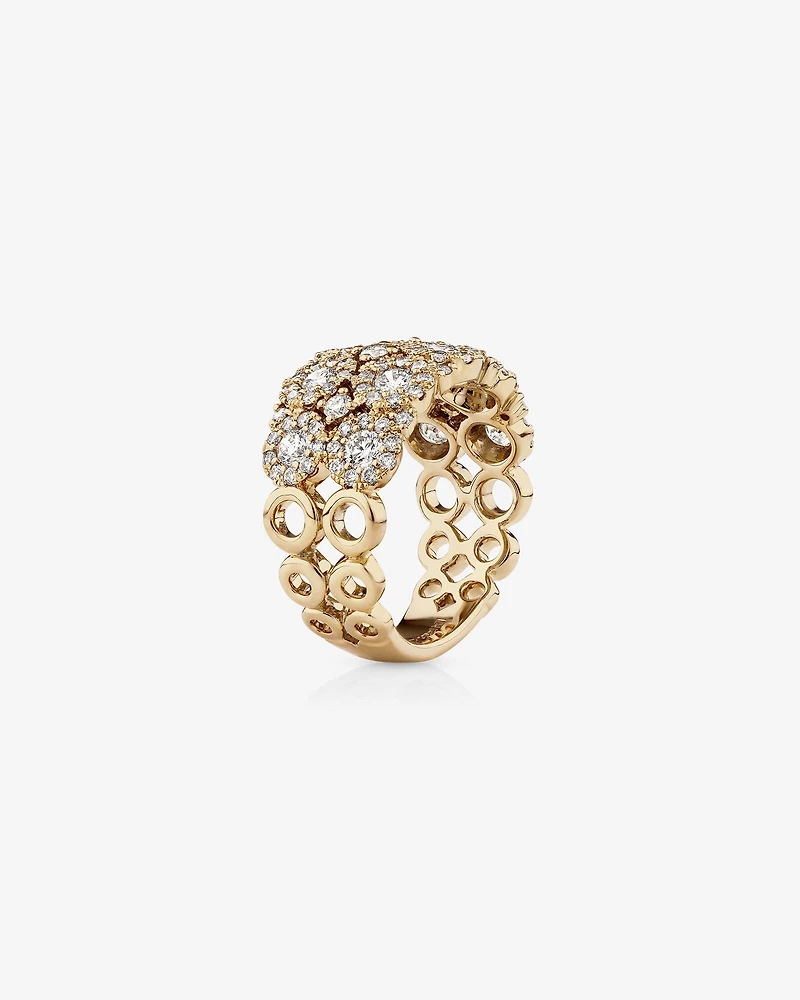 2 Row Bubble Ring with 2.00 Carat TW Diamonds in 14kt Gold