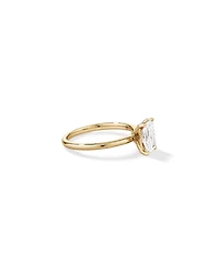 Bague De Fiançailles Solitaire En Diamant De Laboratoire Taille Radiante De 1,25 Carat Poids Total En Or Blanc 14 Carats
