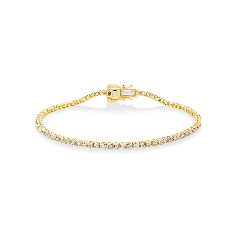 1.64 Carat TW Diamond Tennis Bracelet in 10kt White Gold