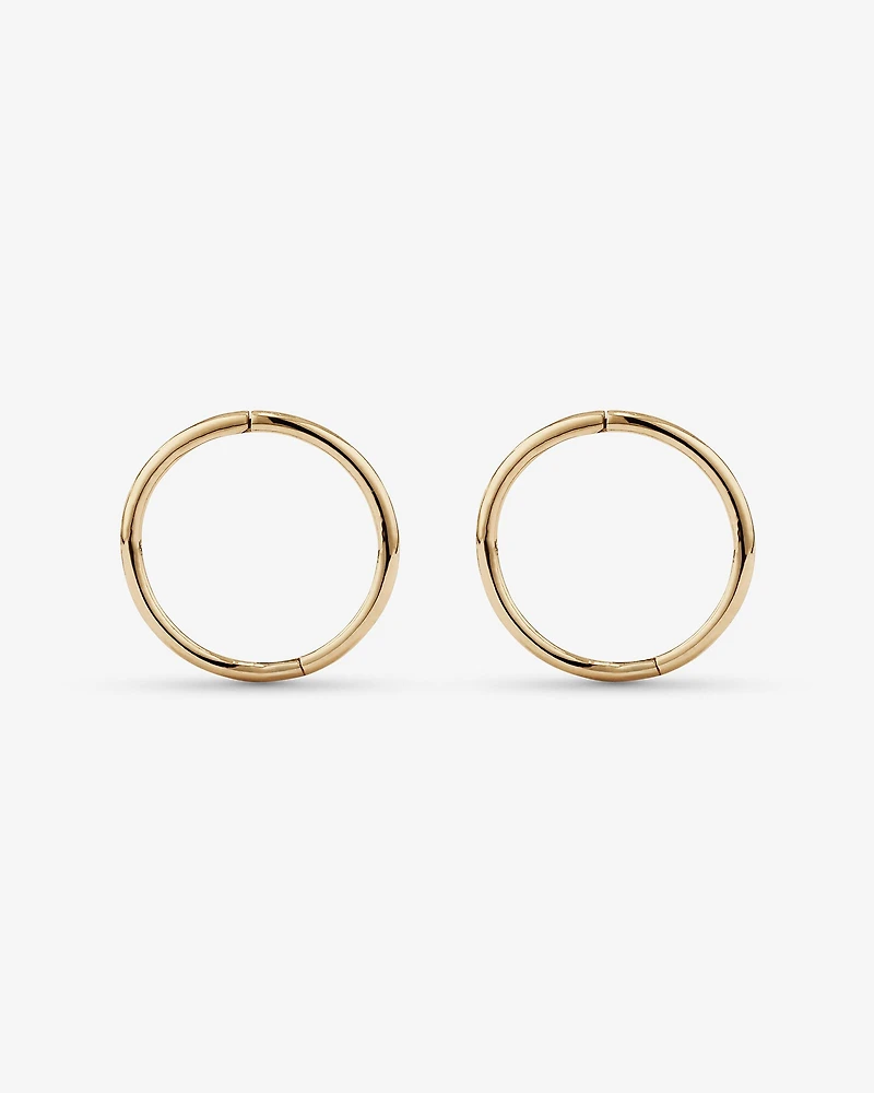 12mm Sleeper Earrings in 10kt White Gold