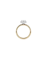 1.78 Carat TW Emerald Cut Laboratory-Grown Diamond Halo Engagement Ring in 14kt White Gold