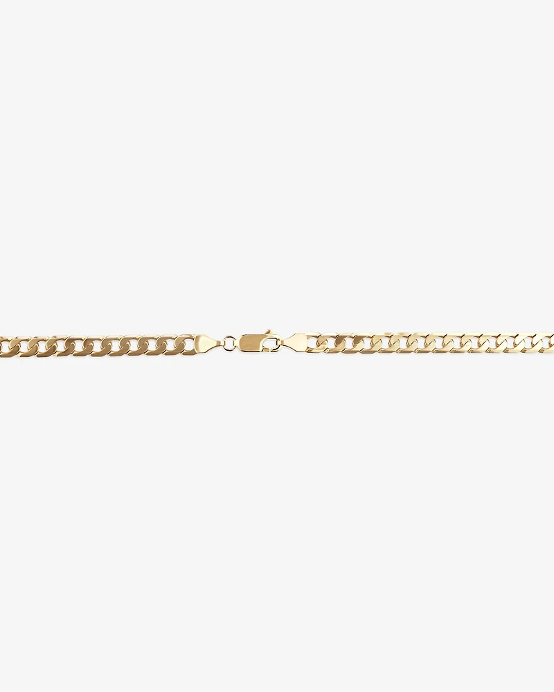 55cm (22") 4.5mm-5mm Width Curb Chain in 10kt Yellow Gold