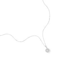 1.50 Carat TW Diamond Halo Everlight Pendant in 10kt White Gold