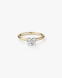 Bague De Fiançailles Solitaire En Diamant De Laboratoire Rond Brillant De 1 Carat Poids Total En Or Blanc 14 Carats
