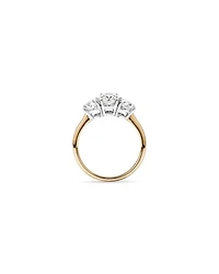 2 Carat Three Stone Oval Laboratory-Grown Diamond Engagement Ring In 14kt White Gold