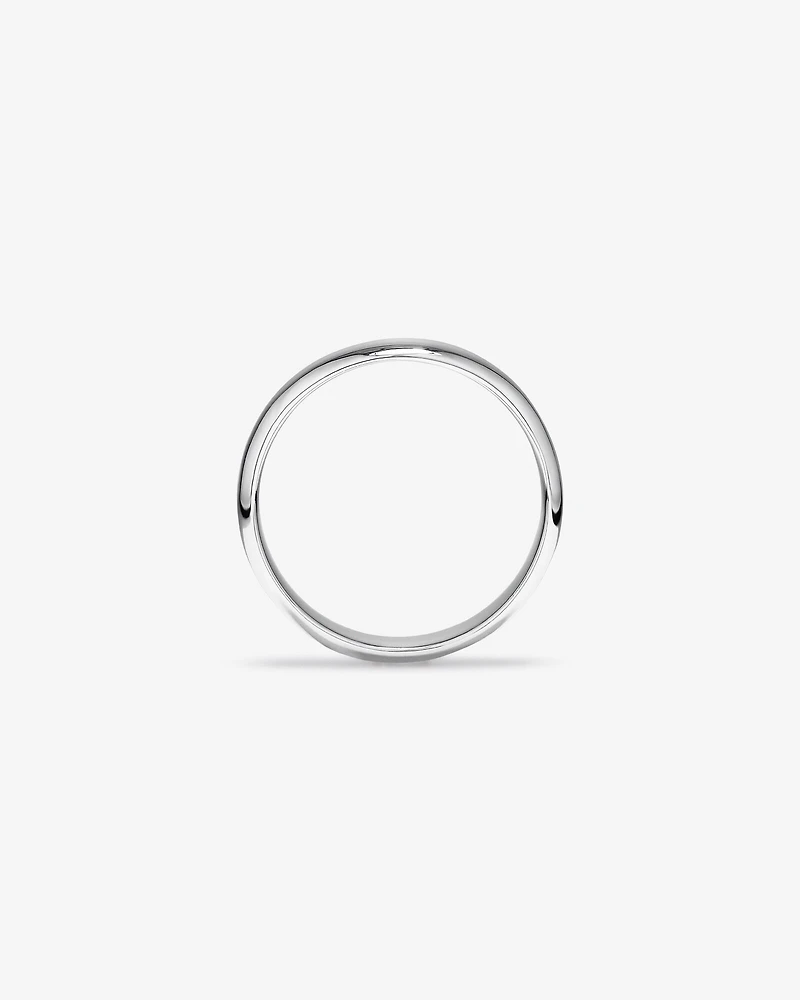 5mm Half Round Wedding Band in Sterling Silver