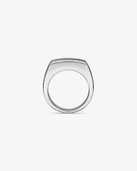 Men's Black Onyx Gemstone Rectangle Signet Ring in Sterling Silver