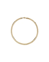 55cm (22") 8.9mm Width Solid Flat Bevelled Curb Chain in 10kt Yellow Gold