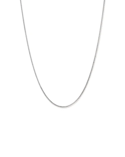 55cm (22") 2-2.5mm Width Fine Curb Chain Necklace in Sterling Silver