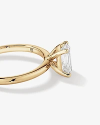 1.25 Carat TW Emerald Cut Laboratory-Grown Diamond Solitaire Engagement Ring In 14kt White Gold