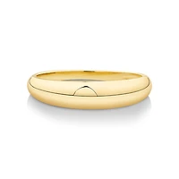 Narrow Polished Dome Ring in 10kt Yellow Gold