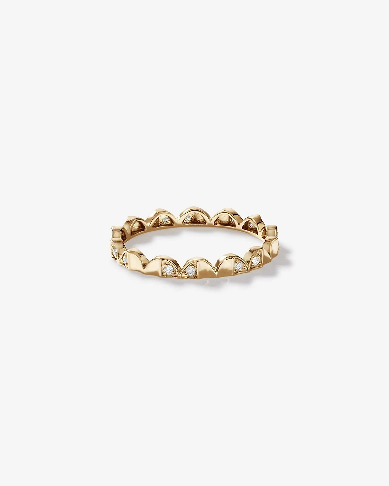 Signature Connect Curve Diamond Ring in 10kt Yellow Gold