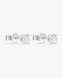 Certified 1.00 Carat TW Diamond Solitaire Stud Earrings in 18kt White Gold