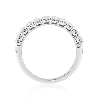 10 Stone Wedding Band with .90 Carat TW Diamonds in 14kt White Gold