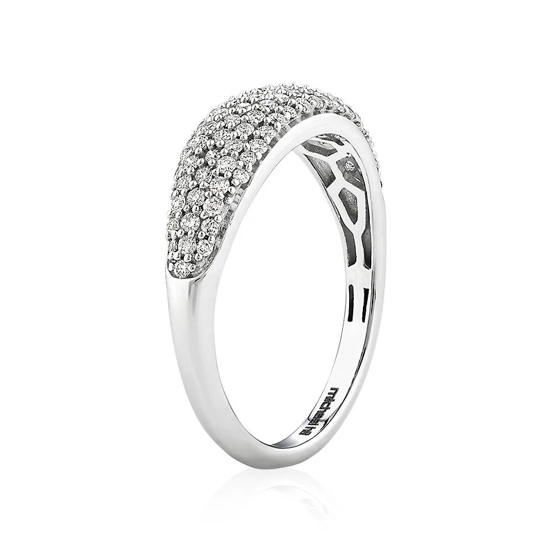 Pave Ring with 0.50 Carat TW of Diamonds in 10kt White Gold