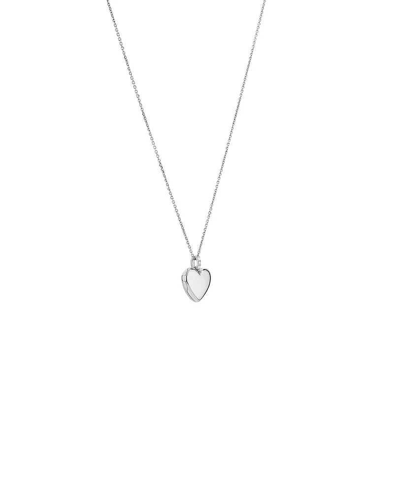 Diamond Accent Heart locket in Sterling Silver