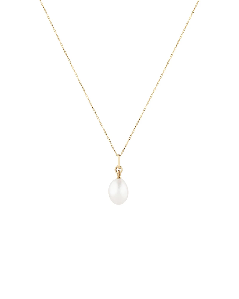 Pendentif en or jaune 10 K avec perle baroque d’eau douce de culture