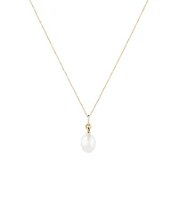Pendentif en or jaune 10 K avec perle baroque d’eau douce de culture