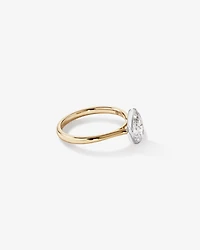 1.25 Carat TW Pear Cut Laboratory-Grown Diamond Solitaire Bezel Set Engagement Ring in 14kt Yellow Gold