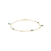 Serendipity Bracelet with London Blue Topaz in 10kt Yellow Gold