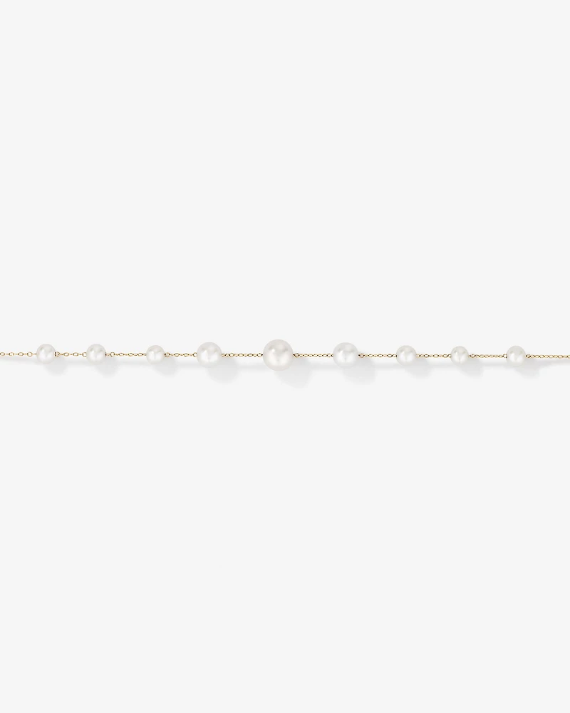 Bracelet with Cultured Freshwater Pearls in 10kt Yellow Gold