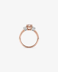 Ring with Morganite & 0.40 Carat TW of Diamonds in 10kt Rose Gold