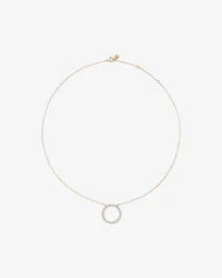 0.85 Carat TW Laboratory-Grown Diamond Circle Necklace in 10kt Yellow Gold