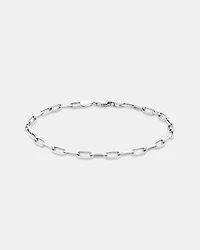 19cm (7.5") 3.5mm Hollow Paperclip Bracelet in 10kt Yellow Gold