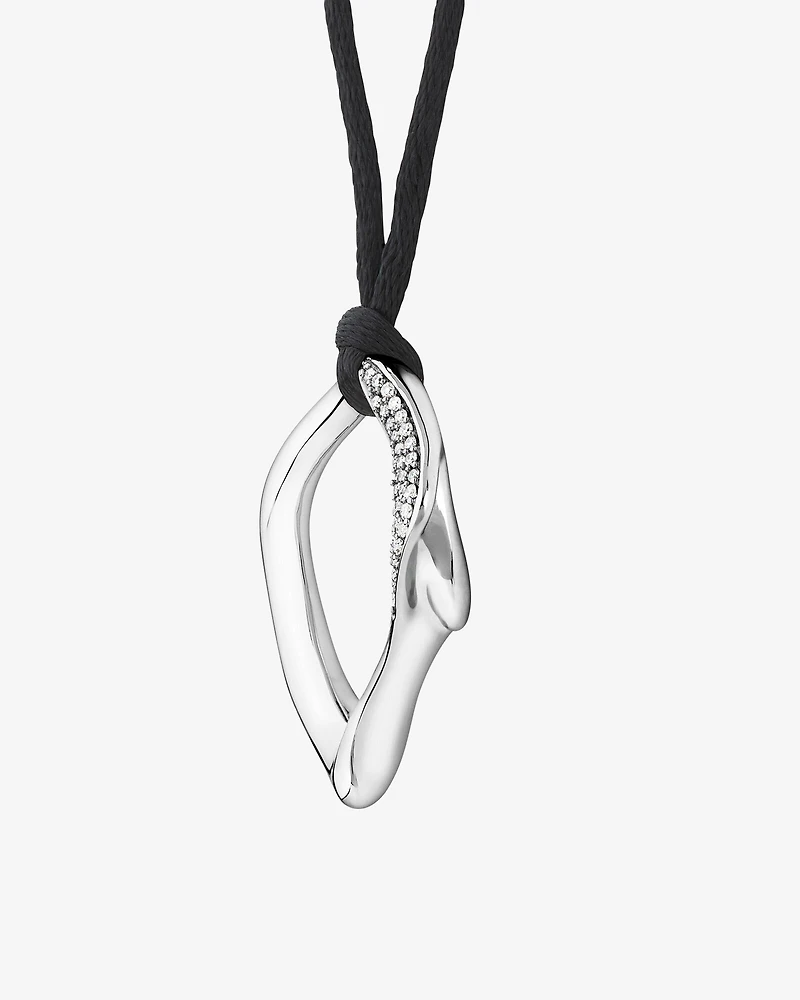 Grand pendentif Spirits Bay en argent sterling avec diamants totalisant 0,15 ct
