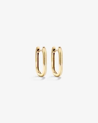 Huggie Paperclip Earrings in 10kt Yellow Gold