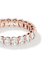 3.15 Carat TW Oval Laboratory-Grown Diamond Eternity Ring in 14kt White Gold
