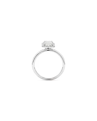 Bague De Fiançailles Halo En Diamant De Laboratoire Taille Émeraude De 1,46 Carat Poids Total En Or Jaune Et Blanc 14 Carats